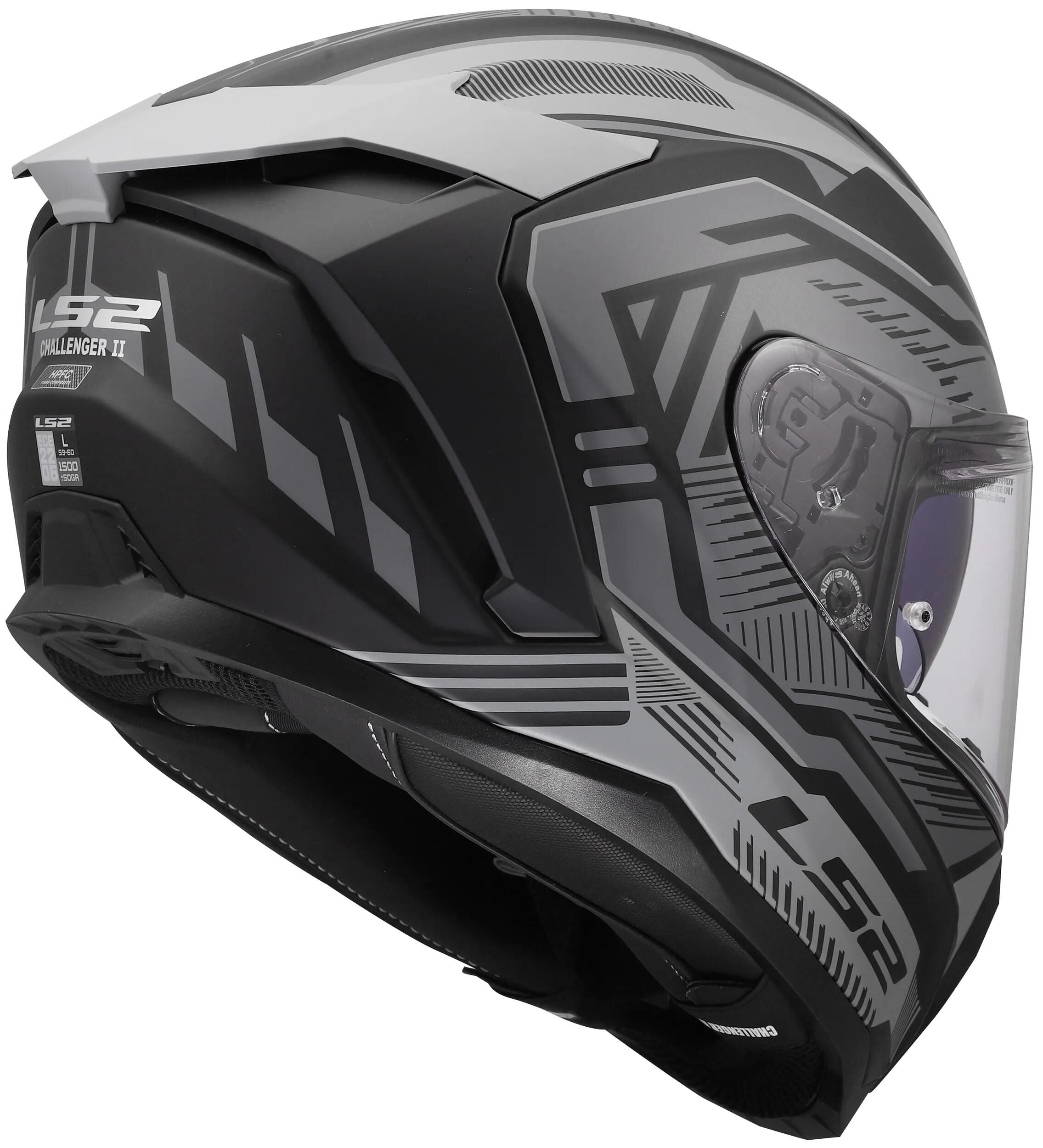 Ls2 integralhelm ff817 challenger ii dravix helmet ff817 challeng ii dravix matt gray 3xl