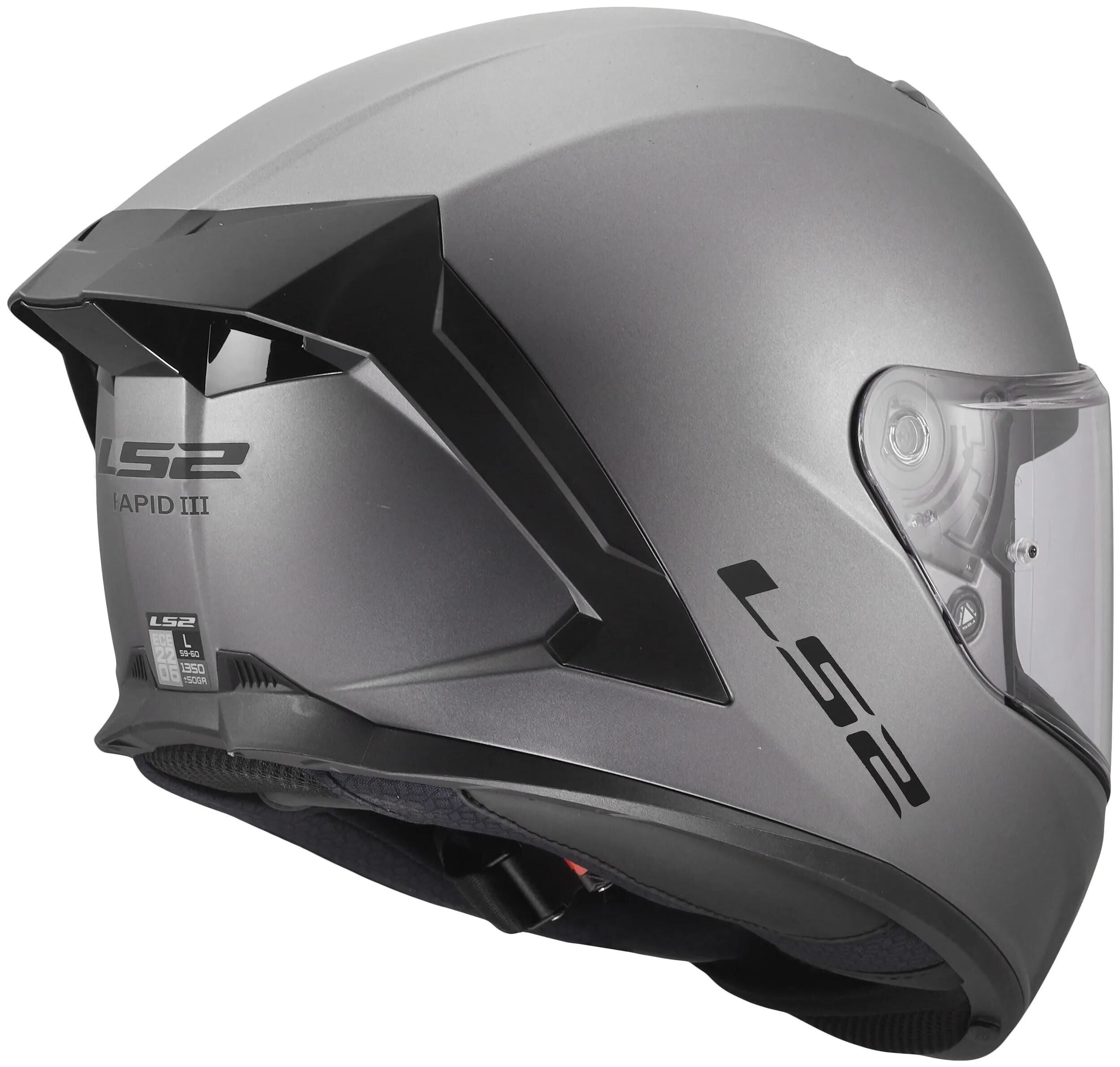 Ls2 integralhelm ff820 rapid iii solid helmets ff820 rapid i solid matt titanium 3xl