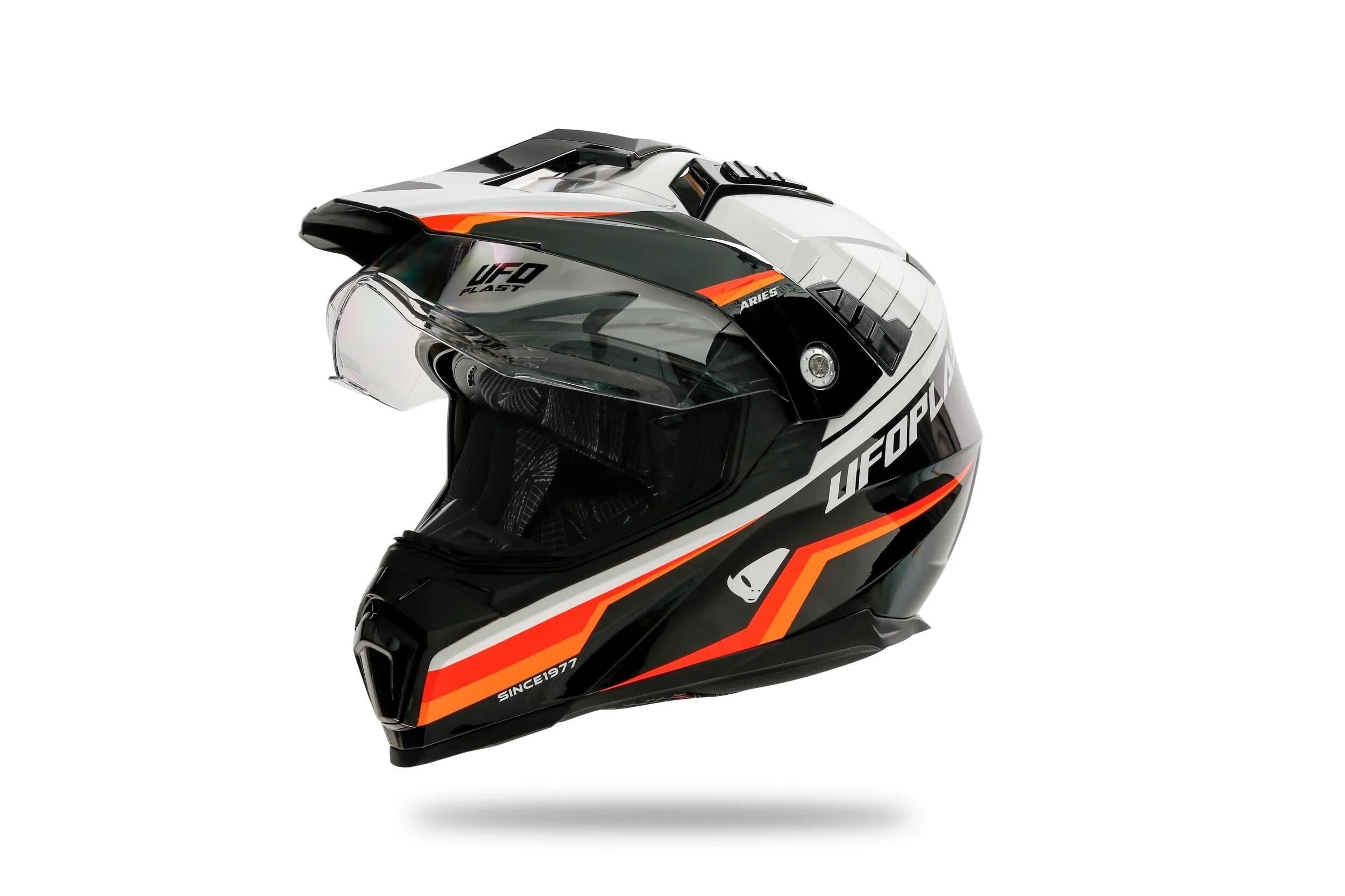 Ufo plast endurohelm aries helmet aries xl white black