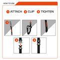 Oxford spanngurt atlas b-clip atlas b-clip 17mm x 1,2m black pair