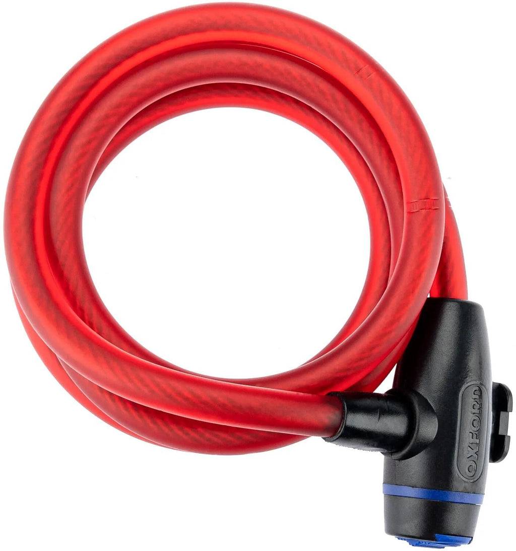 Oxford kabelschloss cable lock cable lock 1,8m x 12mm red