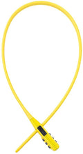 Oxford kabelschloss combi zip lock cable lock 47cm yellow