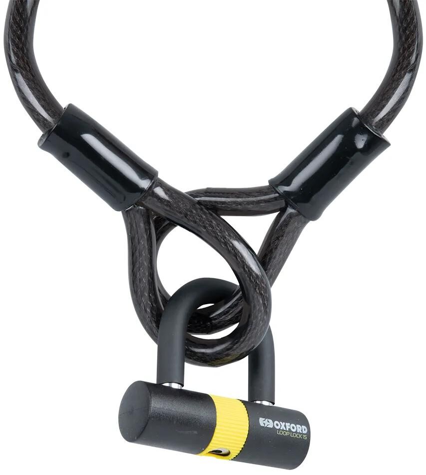 Oxford kabelschloss loop padlock incl. cables 15mm x 2m