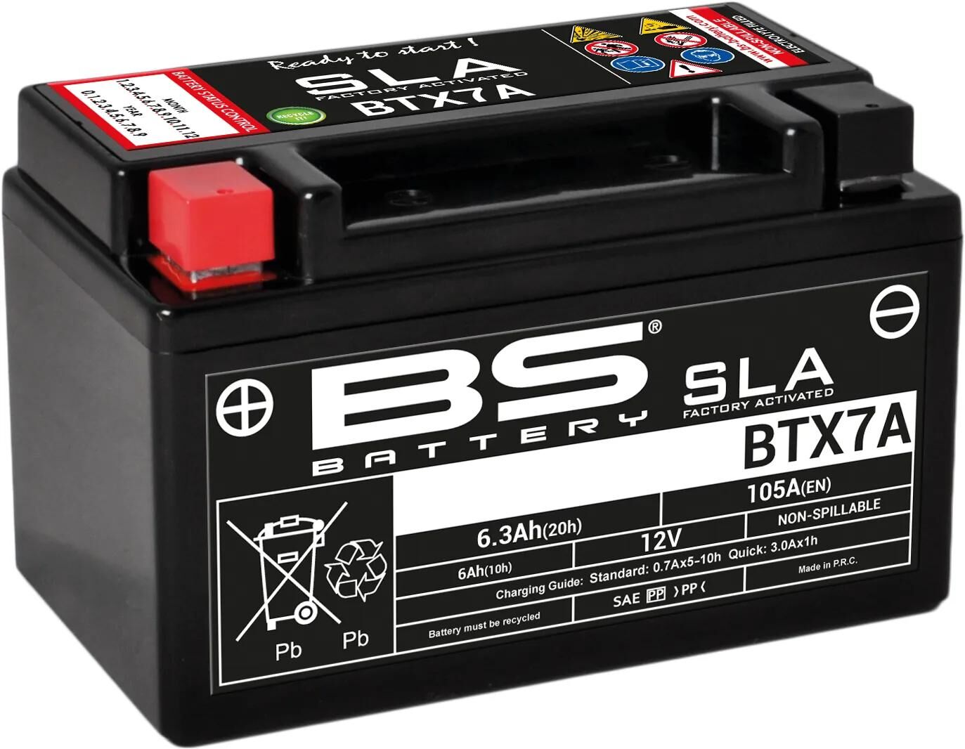 Bs-battery batterie btx7a btx7a-bs btx7a battery bs sla
