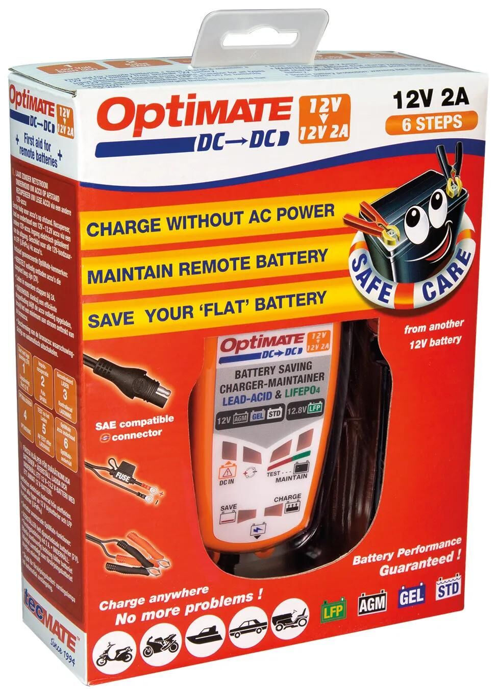 Tecmate batterieladegerät optimate dc to dc optimate dc-dc charger