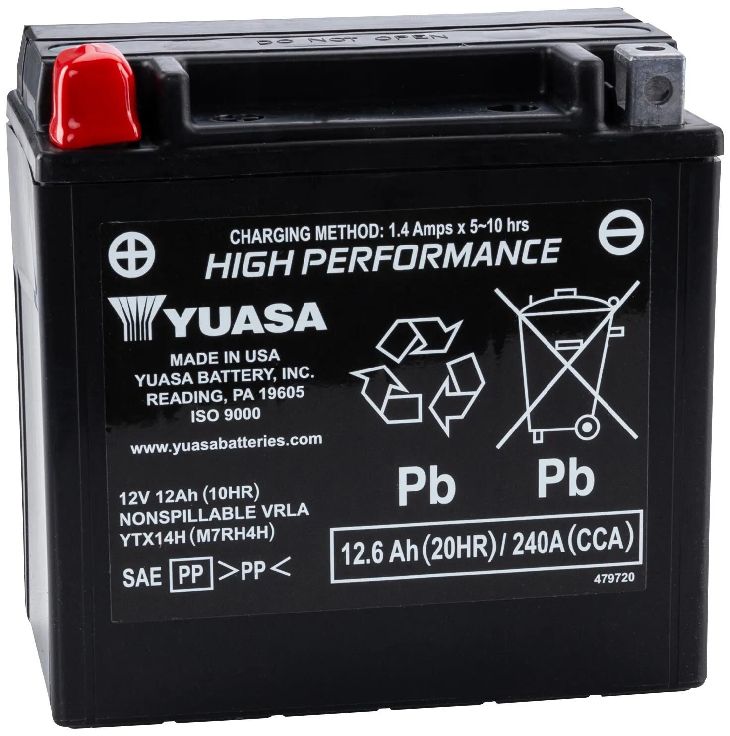 Yuasa batterie ytx14h battery ytx14h agm