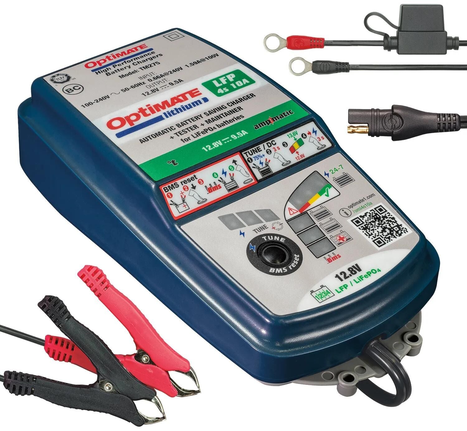 Tecmate batterieladegerät optimate lithium 4s 10a optimate 4s charger lithium 9.5a