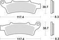 Trw remblokken mcb 726 brake pads sinter mcb726srm