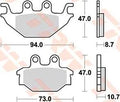 Trw remblokken mcb760 brake pads organ. mcb760