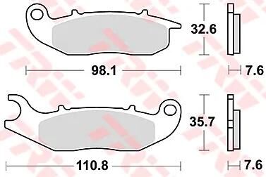 Trw remblokken mcb 818 brake pads organ. mcb 818