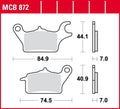 Trw remblokken mcb 872 brake pads organ. mcb 872