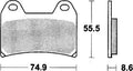 Trw remblokken mcb 683 brake pads sinter mcb 683 sv
