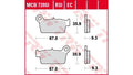 Trw remblokken mcb 739 brake pads organ. mcb 739 ec