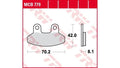 Trw remblokken mcb 779 brake pads organ. mcb 779