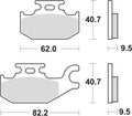 Trw remblokken mcb 724 brake pads sinter mcb 724 si