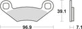 Trw remblokken mcb 619 brake pads organ. mcb 619