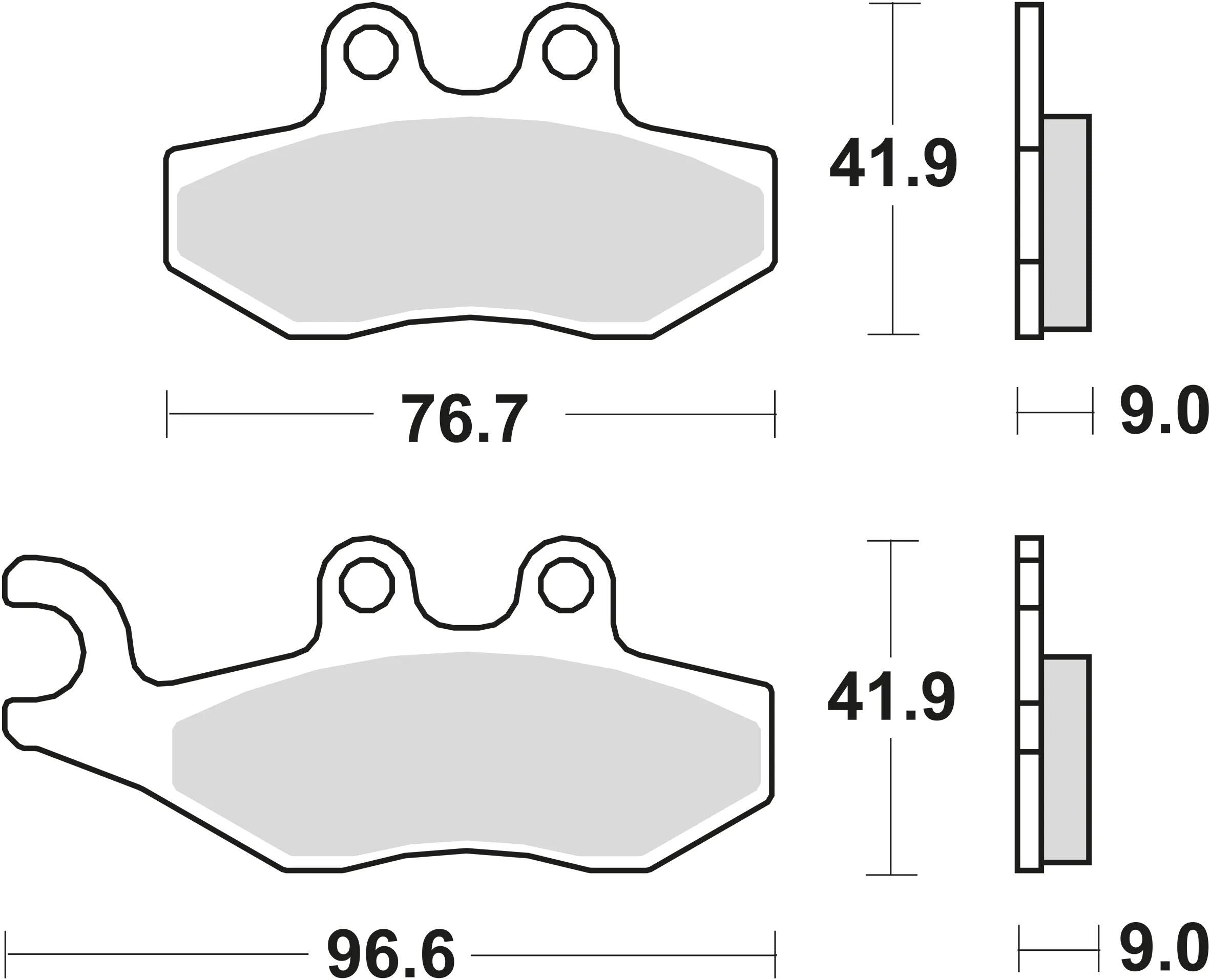 Trw remblokken mcb 744 brake pads organ. mcb 744