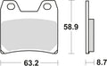 Trw remblokken mcb 725 brake pads organ. mcb 725