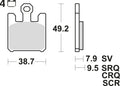 Trw remblokken mcb 742 brake pads sinter mcb 742 sv