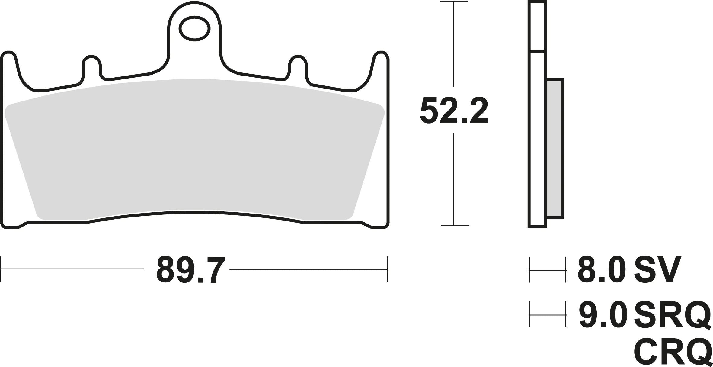 Trw remblokken mcb 659 brake pads sinter mcb 659 sv