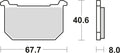 Trw remblokken mcb 515 brake pads organ. mcb 515