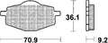 Trw remblokken mcb 539 brake pads organ. mcb 539
