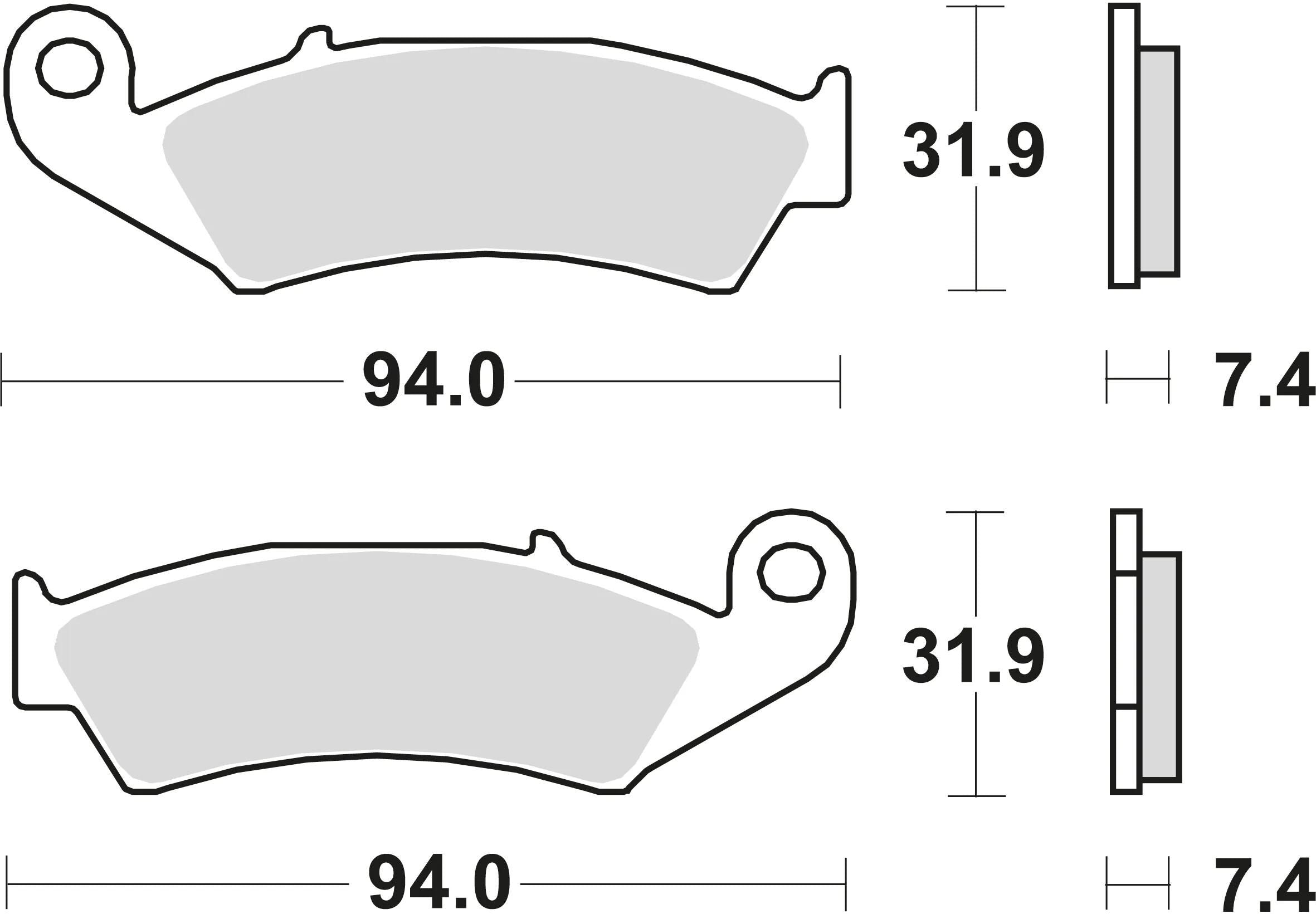 Trw remblokken mcb 574 brake pads organ. mcb 574