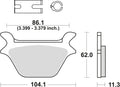Trw remblokken mcb 583 brake pads organ. mcb 583