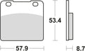 Trw remblokken mcb 542 brake pads organ. mcb 542