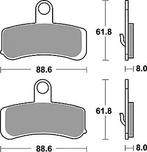 Trw remblokken mcb 813 brake pads org.perf. mcb 813