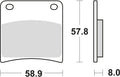 Trw remblokken mcb 591 brake pads organ. mcb 591