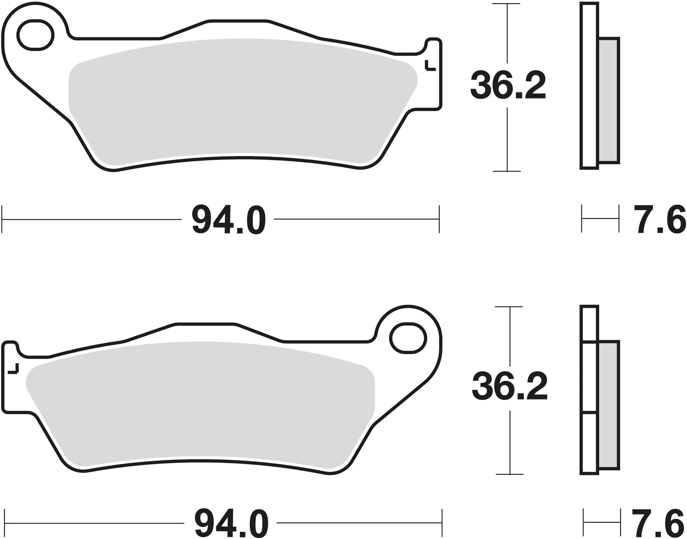 Trw remblokken mcb 648 brake pads sinter mcb 648 si