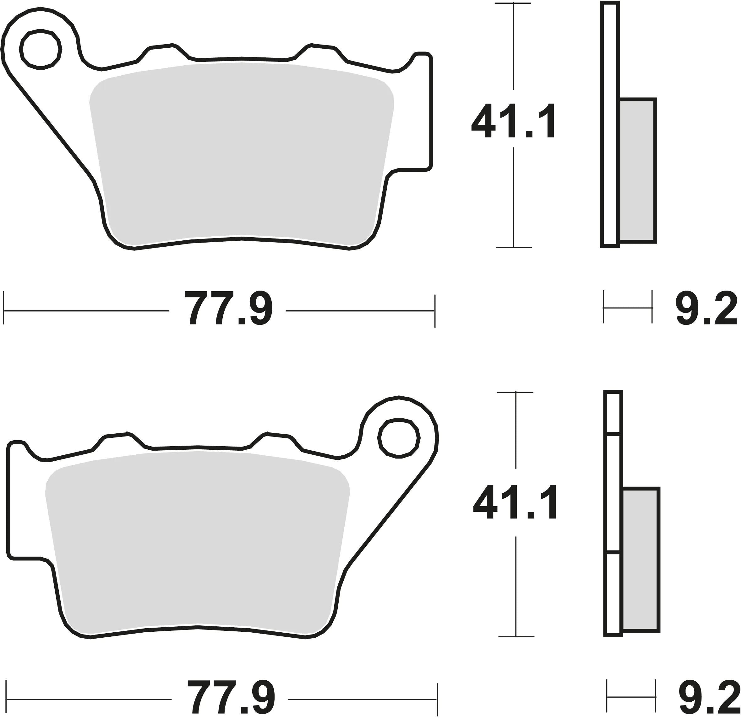 Trw remblokken mcb 672 brake pads sinter mcb 672 si