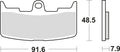 Trw remblokken mcb 747 brake pads sinter mcb 747 sv