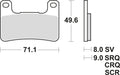 Trw remblokken mcb 752 brake pads sinter mcb 752 sv