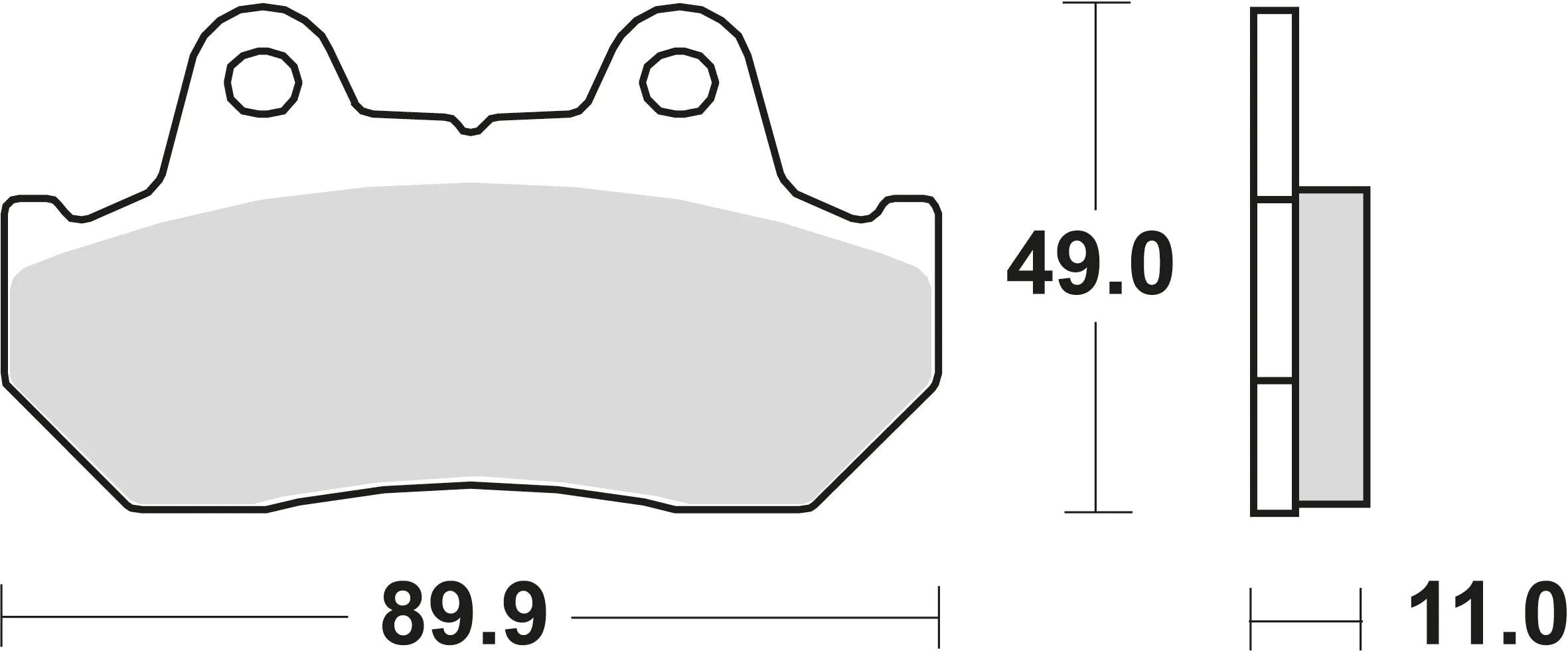 Trw remblokken mcb 512 brake pads sinter mcb 512 sh