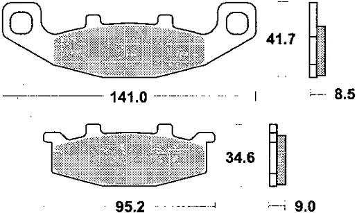Trw remblokken mcb 569 brake pads sinter mcb 569 sh