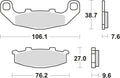 Trw remblokken mcb 586 brake pads sinter mcb 586 sv
