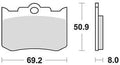 Trw remblokken mcb 653 brake pads organ. mcb 653 rq