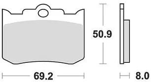 Trw remblokken mcb 653 brake pads organ. mcb 653 rq