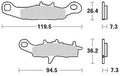 Trw remblokken mcb 697 brake pads sinter mcb 697 rsi