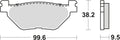 Trw remblokken mcb 731 brake pads sinter mcb 731 sh