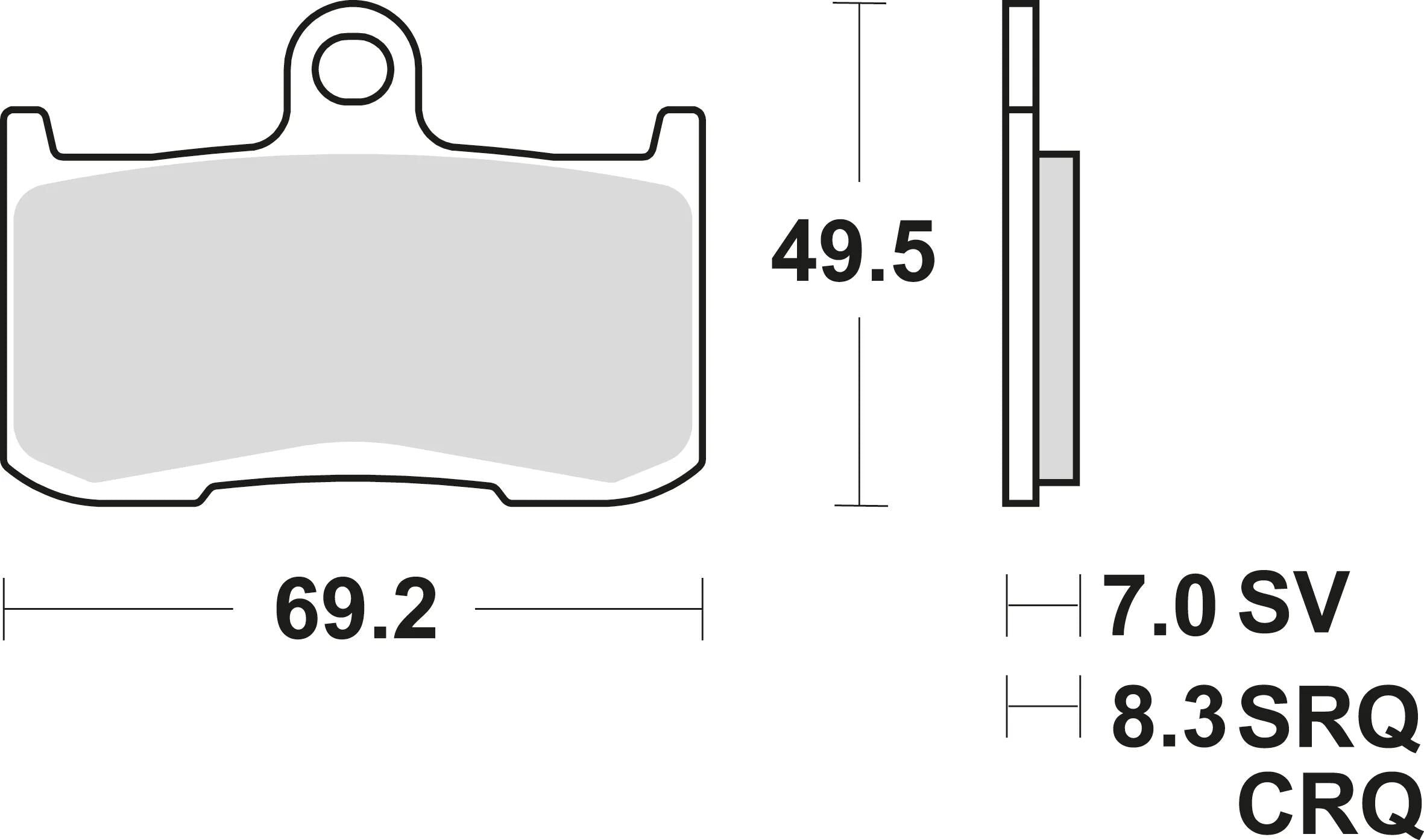 Trw remblokken mcb 737 brake pads sinter mcb 737 sv