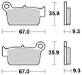 Trw remblokken mcb 739 brake pads sinter mcb 739 si
