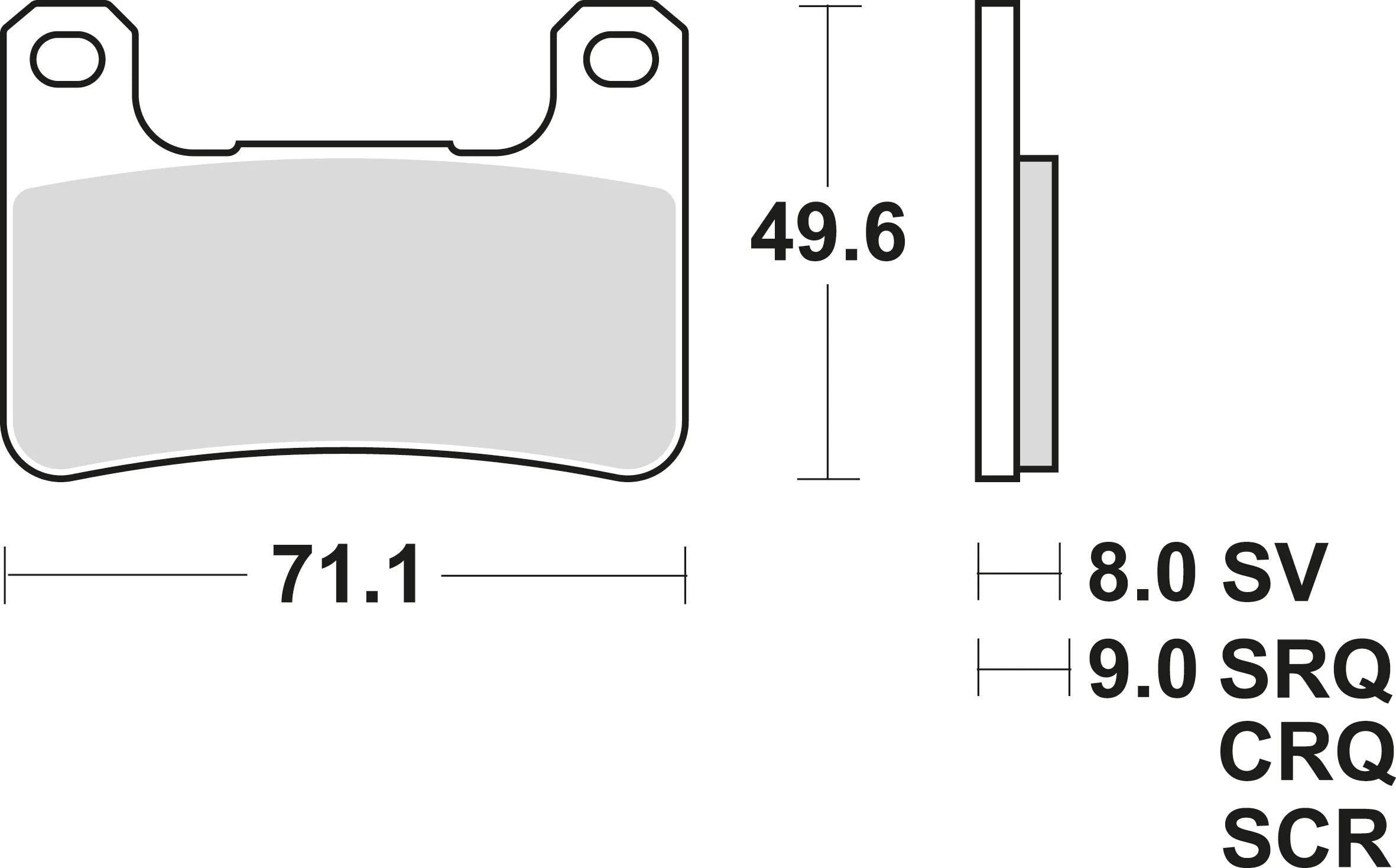 Trw remblokken mcb 752 brake pads carbon mcb 752 crq