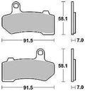 Trw remblokken mcb 781 brake pads sinter mcb 781 sh