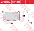 Trw remblokken mcb 893 brake pads sinter mcb 893 sv