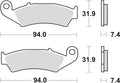 Trw remblokken mcb 574 brake pads sinter mcb 574 rsi