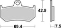 Trw remblokken mcb 797 brake pads sinter mcb 797 sh