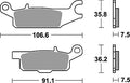 Trw remblokken mcb 801 brake pads sinter mcb 801 si